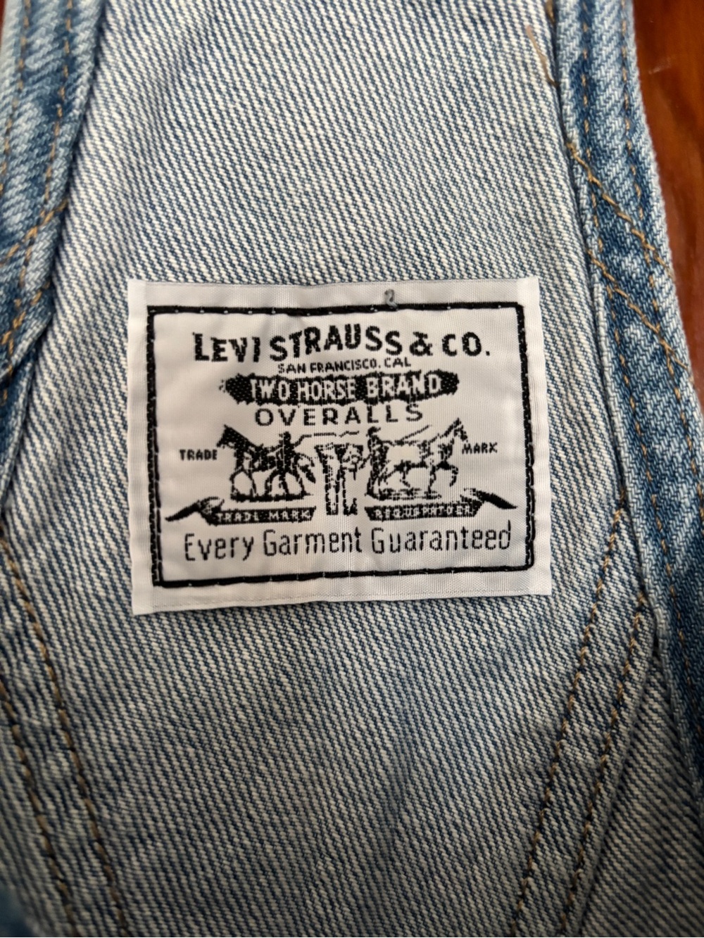 Levi's Light Denim Shortalls Overalls size L - Picture 4 of 7